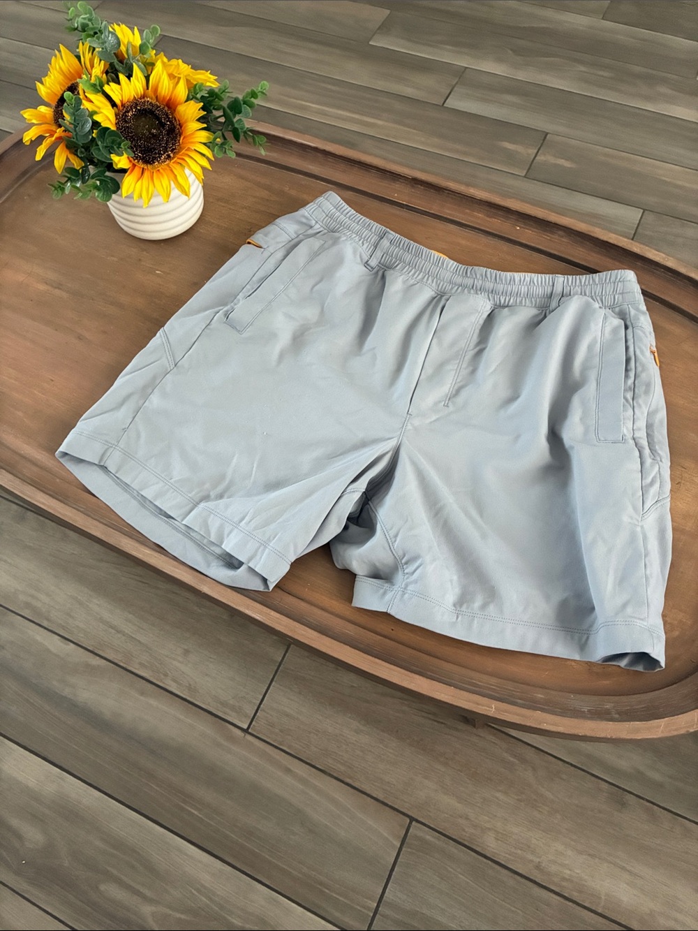 Birddogs Light Gray Athletic Shorts with Elastic Waist